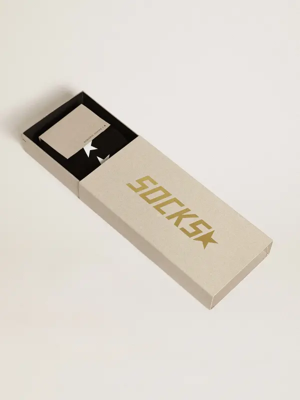 Black socks with contrasting white stars online