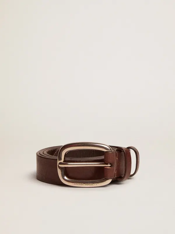 Brown Houston belt in washed leather online