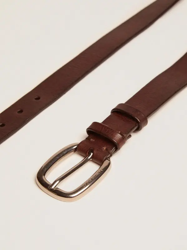 Brown Houston belt in washed leather online
