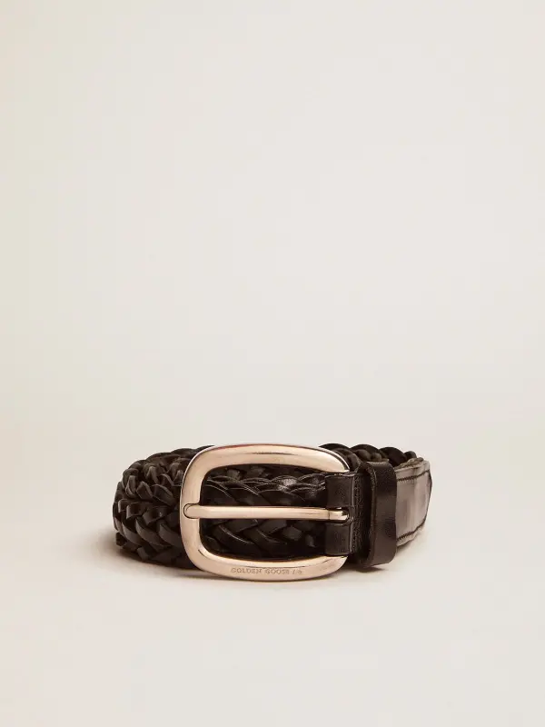 Men’s black leather belt – Golden Goose online