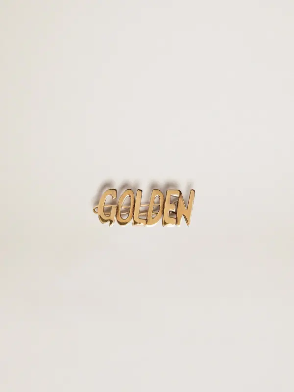 Men’s lace lock with clip in old gold color with Golden lettering online