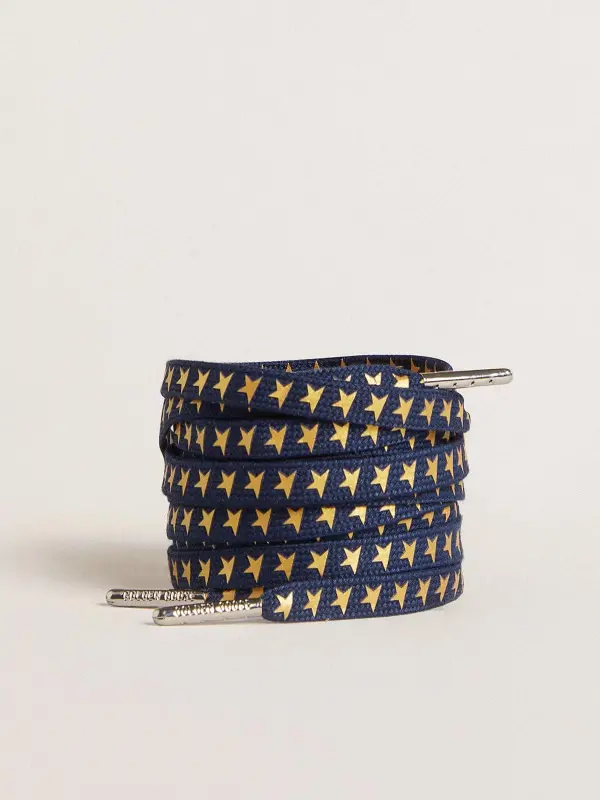 Navy-blue laces with contrasting gold stars online