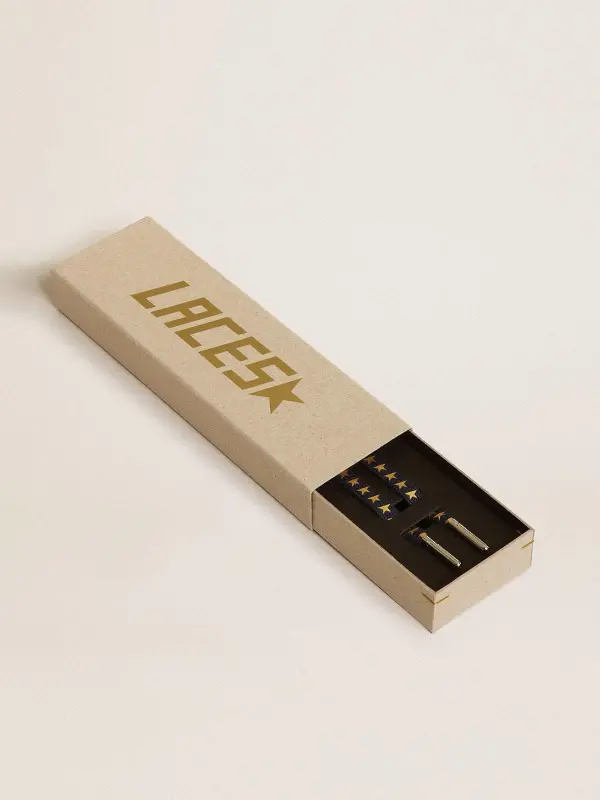 Navy-blue laces with contrasting gold stars online