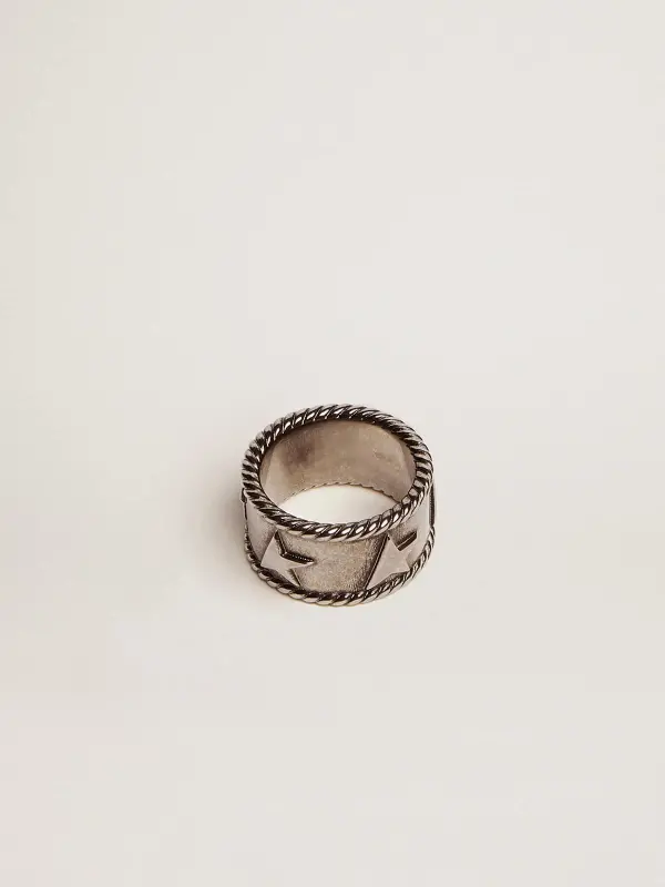 Band ring in antique silver color online