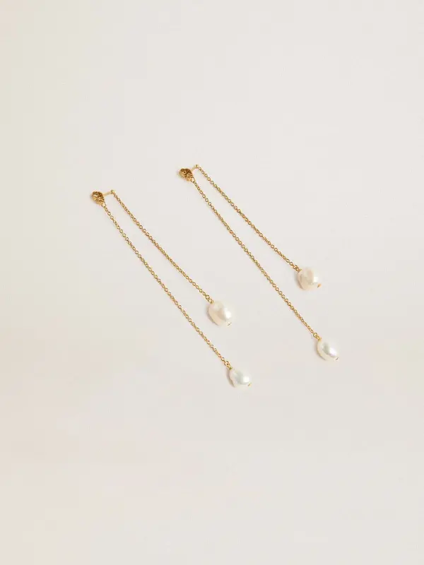 Drop earrings with pearls online