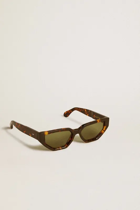 Rectangular-style sunglasses with Havana brown frame online