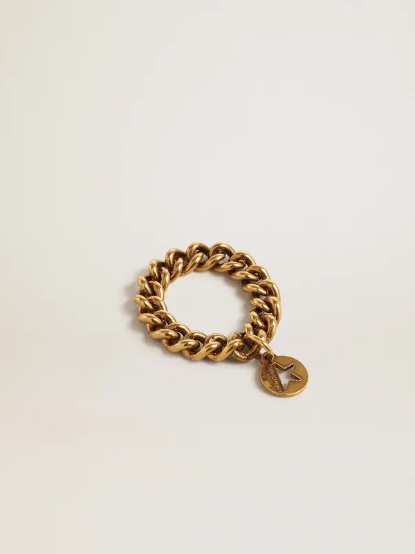 Ring in antique gold color with flexible links online