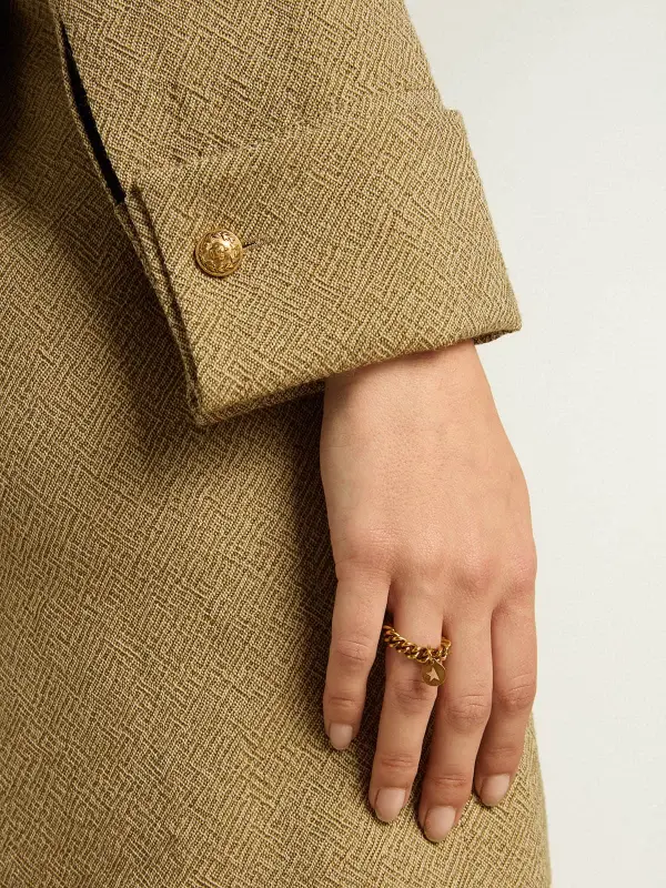 Ring in antique gold color with flexible links online