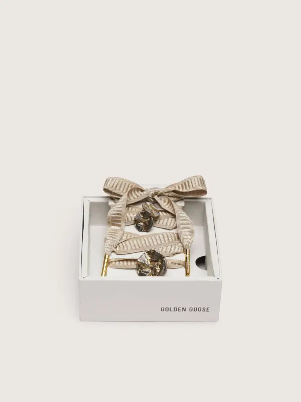 Skin "Vintage" beige embroidered laces with appliqué charms online