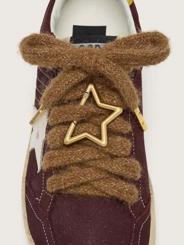 Skins "Playful" brown-colored wool laces with Golden star-shaped snap hook online