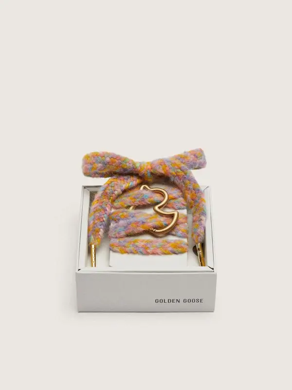 Skins "Playful" multicolor wool laces with duck-shaped snap hook online