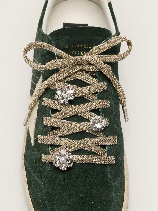 Skins "Sparkling" braided gold-colored laces with shimmering charms online