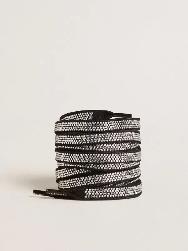 Swarovski laces with contrasting white logo online