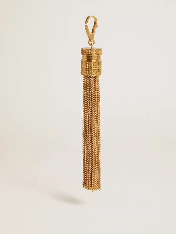Tassel-shaped charm in antique gold-colored brass online