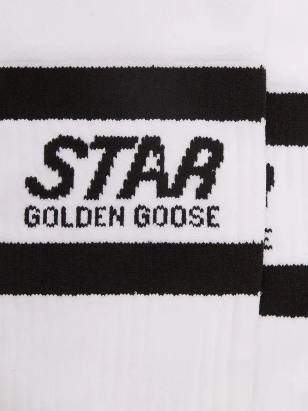 White sports socks with black stripes online