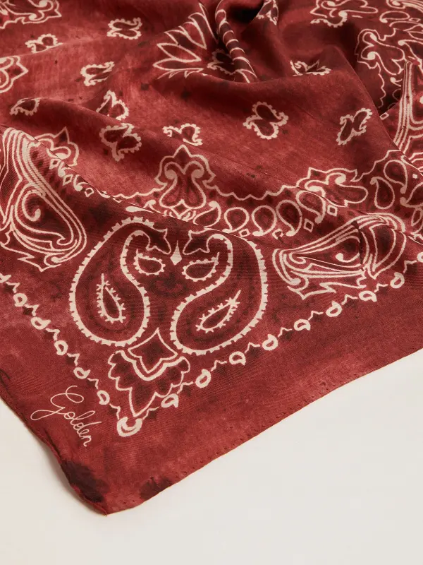 Women’s burgundy scarf – Golden Goose online
