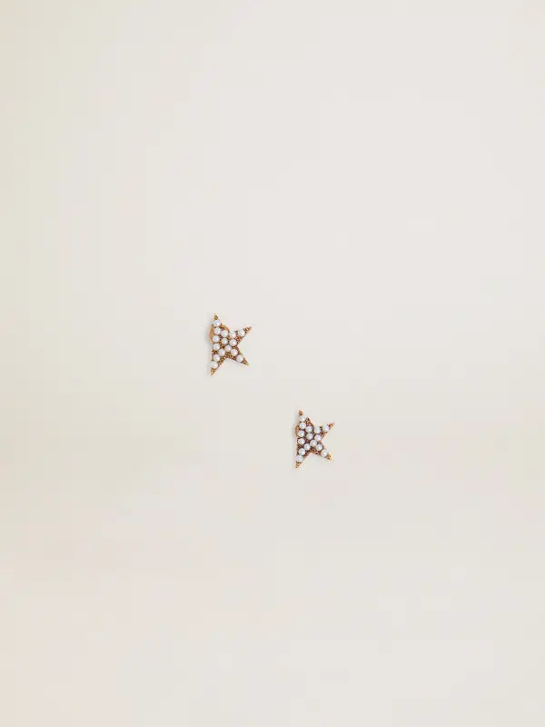 Women’s stud earrings in antique gold color with decorative beads online