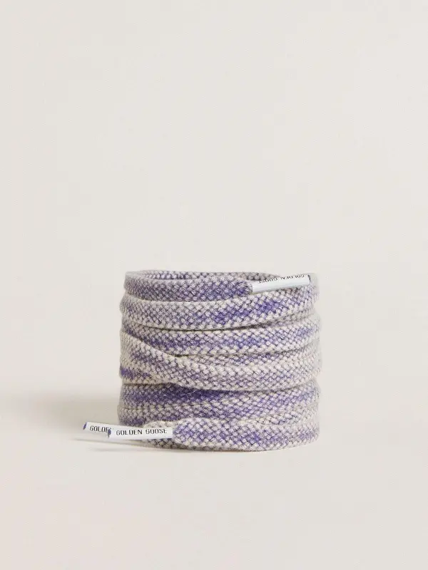 Worn-purple cotton laces with logoed aglet online