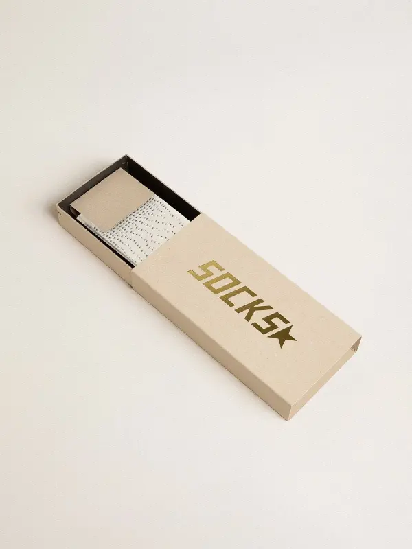 Worn-white socks with applied crystals online