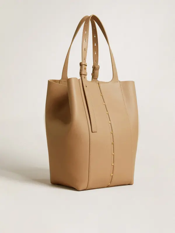 24/7 Bag North South in cappuccino-colored leather with adjustable handles online