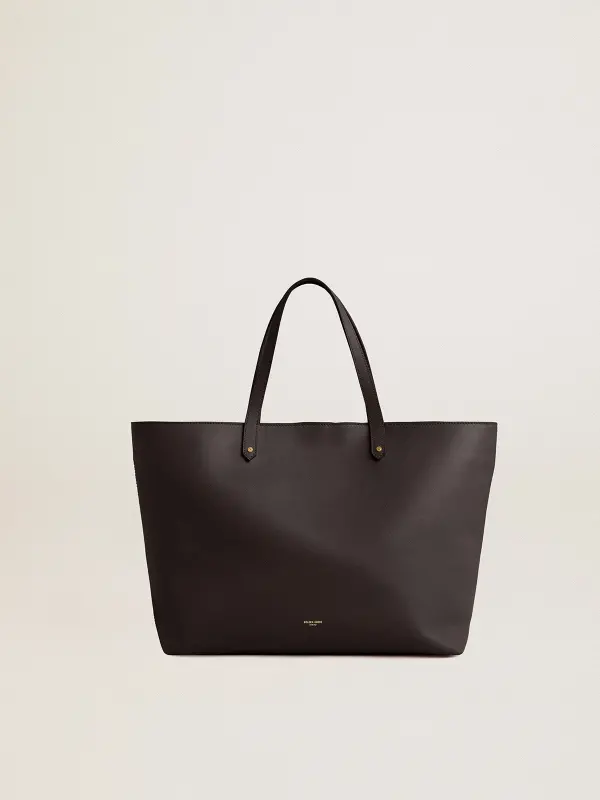 Black Pasadena Bag made of smooth leather with gold logo online