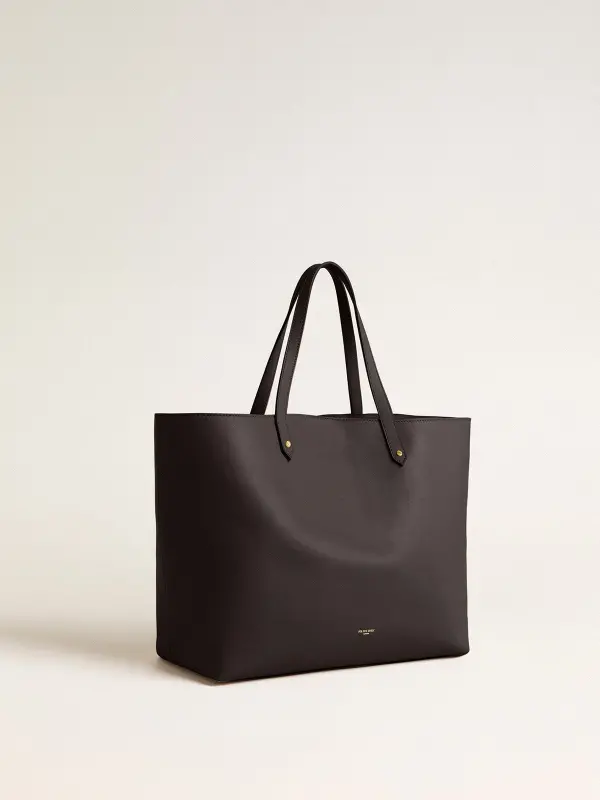 Black Pasadena Bag made of smooth leather with gold logo online