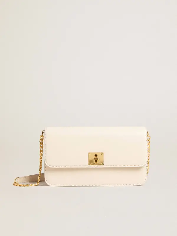 Gioia Bag in butter-colored boarded leather with gold details online