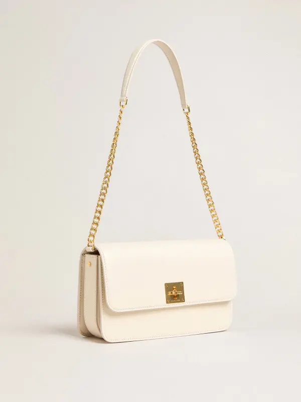 Gioia Bag in butter-colored boarded leather with gold details online