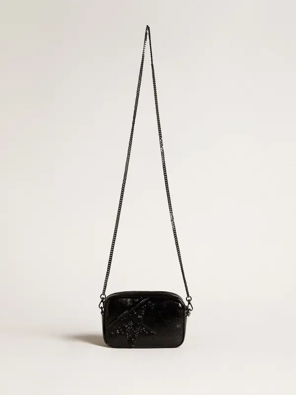 Mini Star Bag in black leather with Swarovski crystal star online
