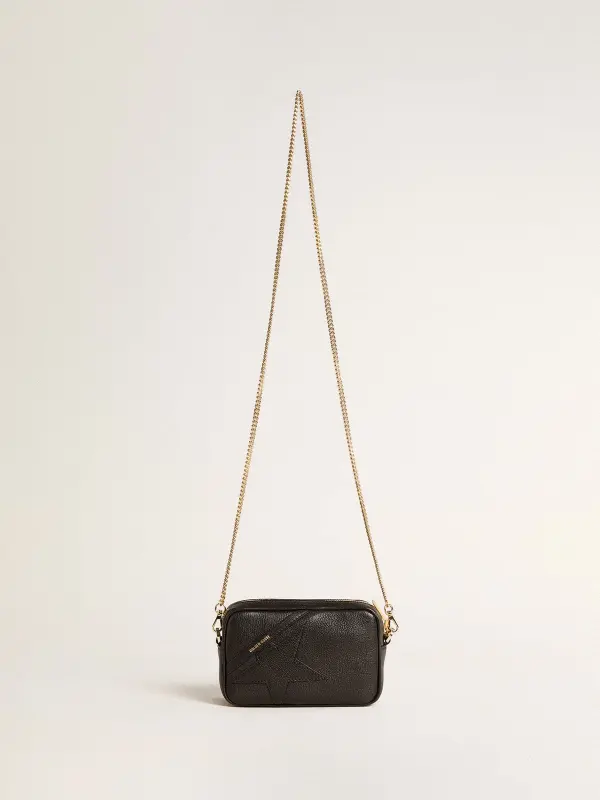 Mini Star Bag in black leather with tone-on-tone star online