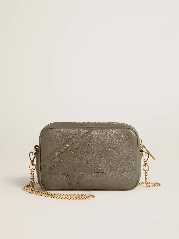 Mini Star Bag in sage-green leather with tone-on-tone star online