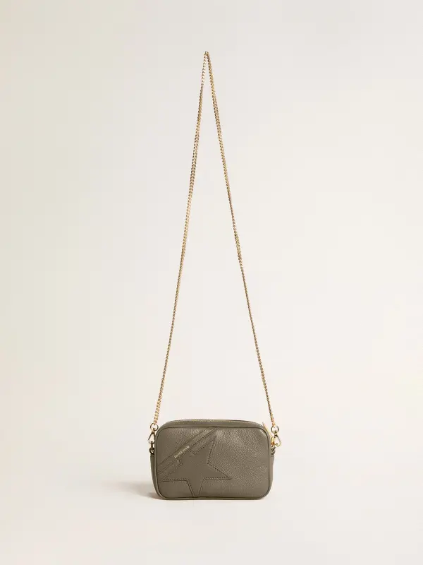 Mini Star Bag in sage-green leather with tone-on-tone star online