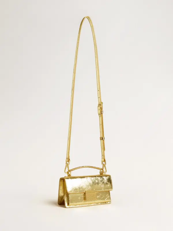 Small Venezia Bag in gold metallic leather with gold details online