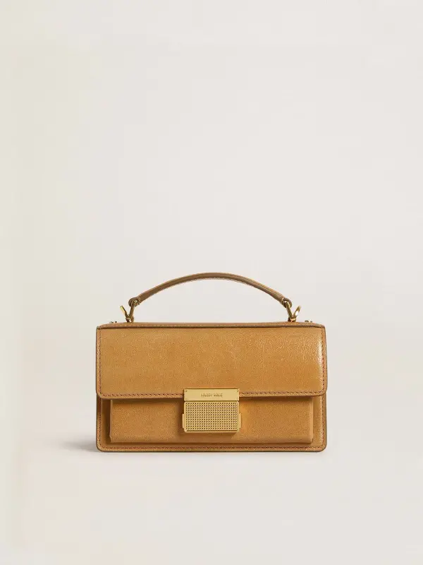 Small Venezia Bag in tobacco-colored leather with gold details online