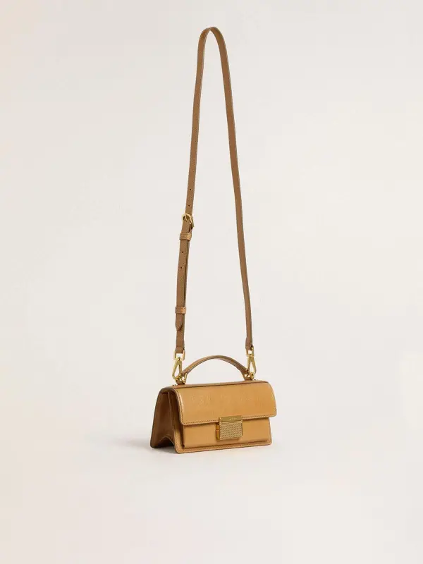 Small Venezia Bag in tobacco-colored leather with gold details online