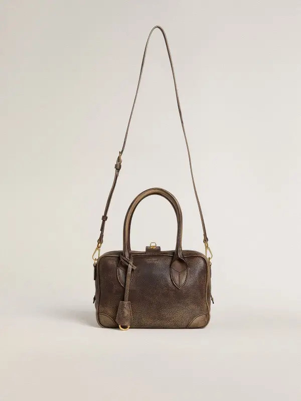 Vita Bag in brown vintage leather with gold details online