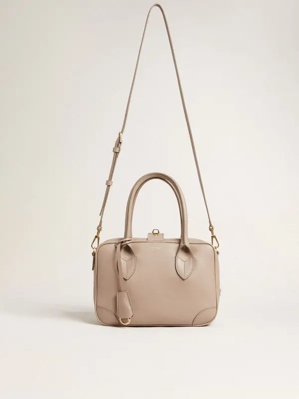 Vita Bag in taupe leather with gold details online