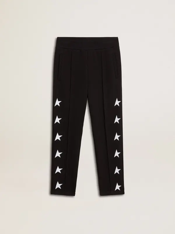 Boy’s black joggers with white stars online