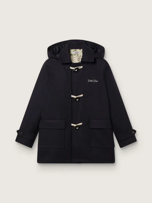 Boy’s dark blue hooded duffle coat online
