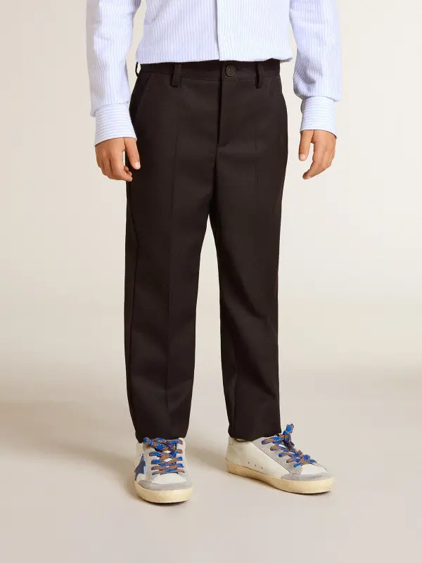 Boy’s dark blue wool pants online