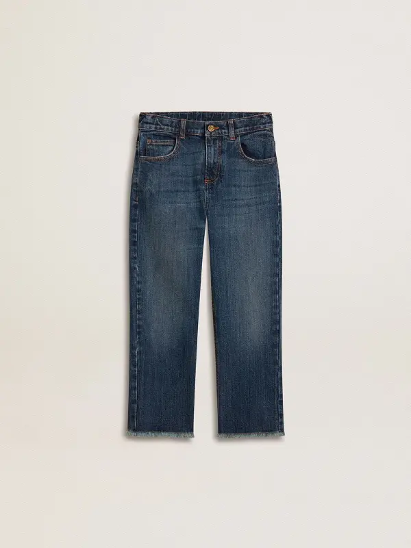 Boy’s denim jeans with a raw edge and embroidery online