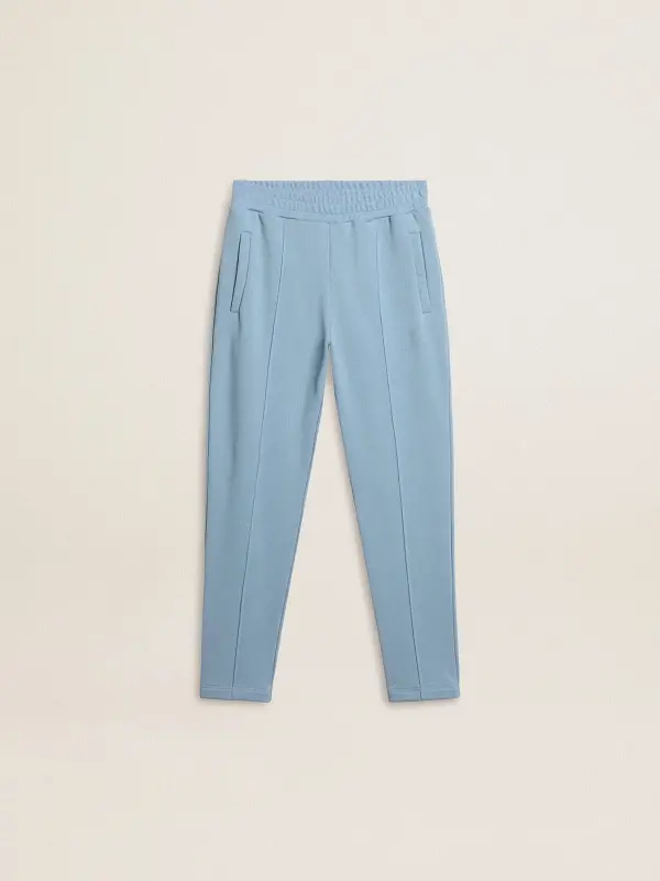 Boy’s light blue printed joggers online