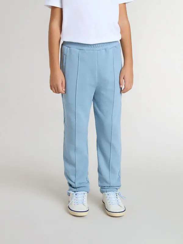 Boy’s light blue printed joggers online