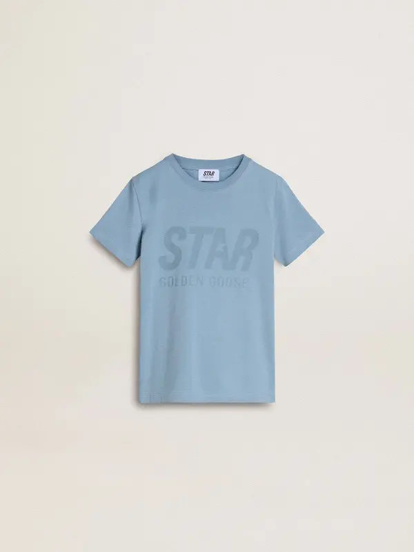 Boy’s light blue T-shirt with print online