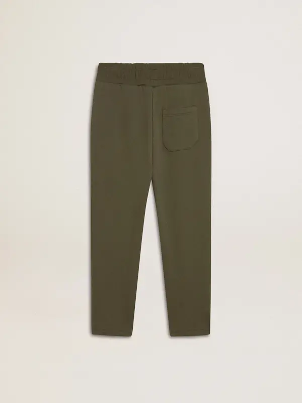Boy’s military-green joggers with white stars online