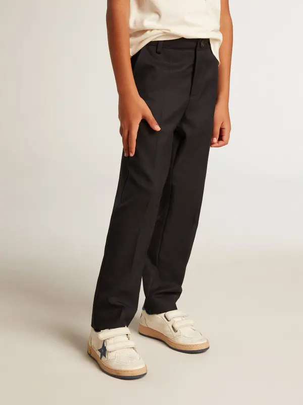 Boy’s pants in dark blue wool online