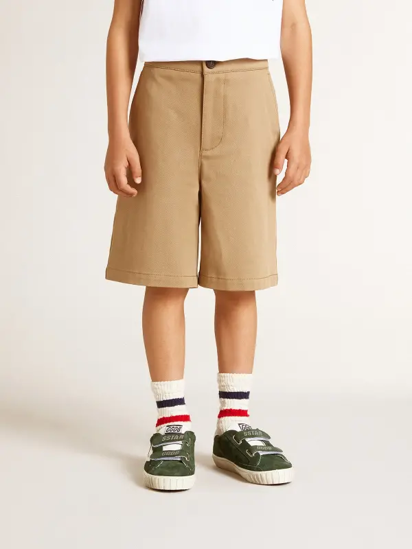 Boy’s shorts in beige cotton online