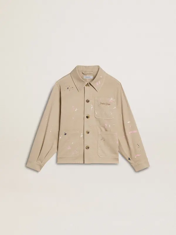 Kid’s beige jacket with multicolor splashes online
