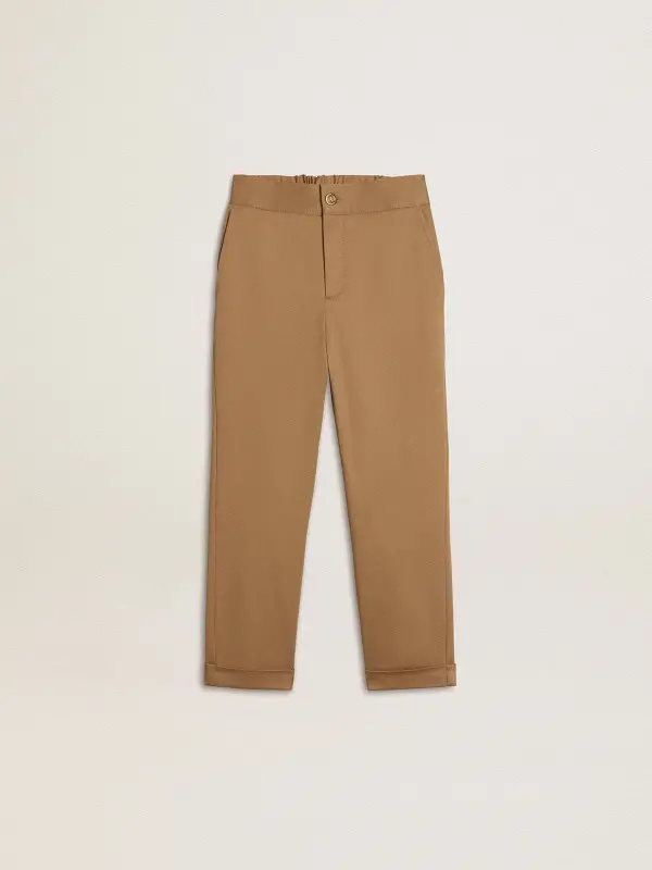 Kid’s chinos in tobacco-colored cotton online