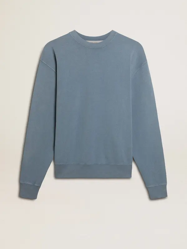 Baby blue sweatshirt with reverse logo on the back – Jersey Capsule online